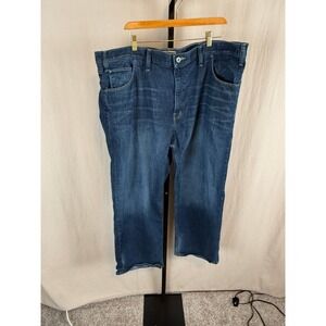 Foundry Supply Co Mens Flex Denim Jeans Dark Wash Straight Fit 48x29